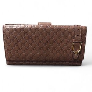 Gucci Chocolate Brown Monogram Clutch